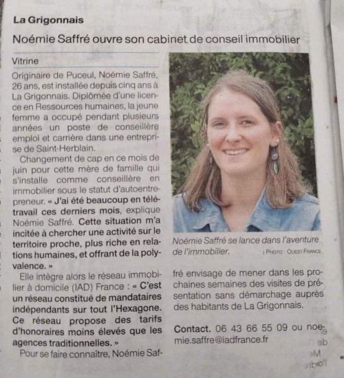 Média de iad France - Noëmie Saffre - n°1